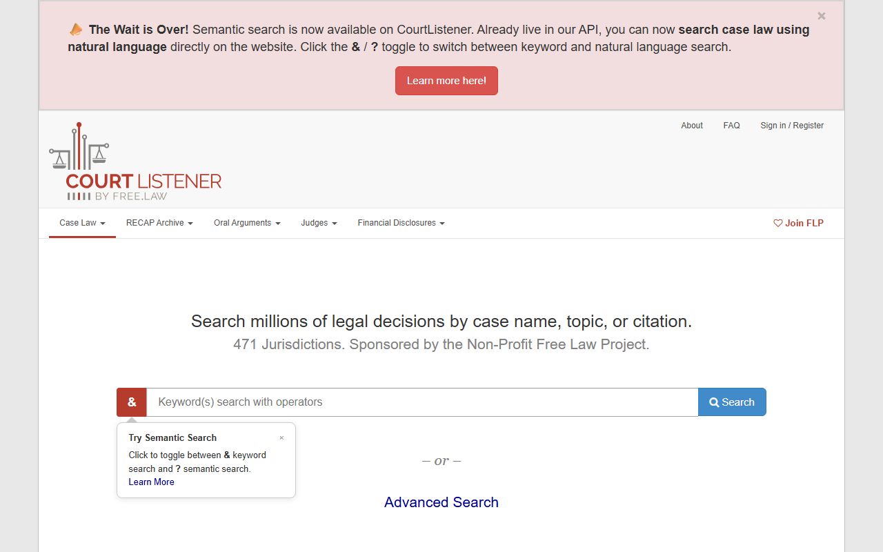 CourtListener free federal docket alternative for Lane County public records